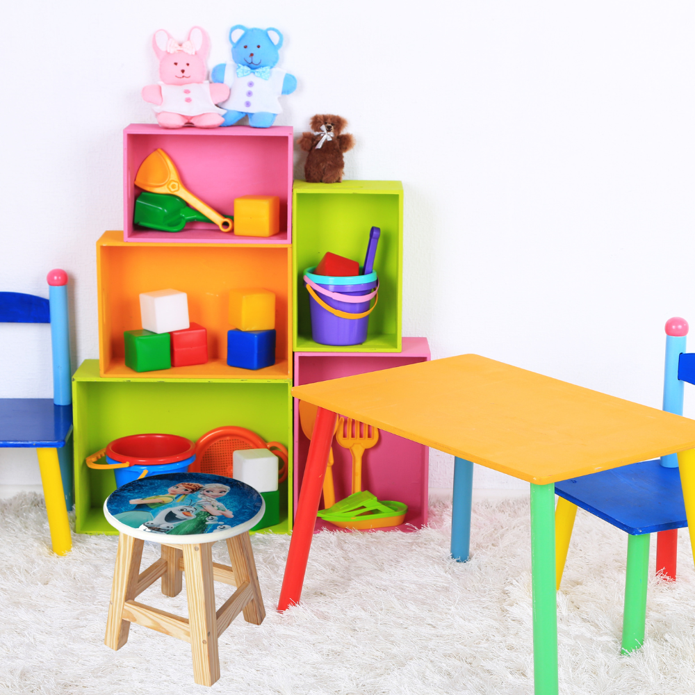 Bluebells Toys Kuzy Three Frozen Inspired Design Playroom Stool for kids - Image 2