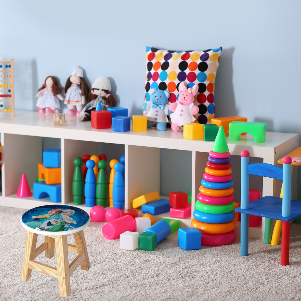 Bluebells Toys Kuzy Three Frozen Inspired Design Playroom Stool for kids - Image 4