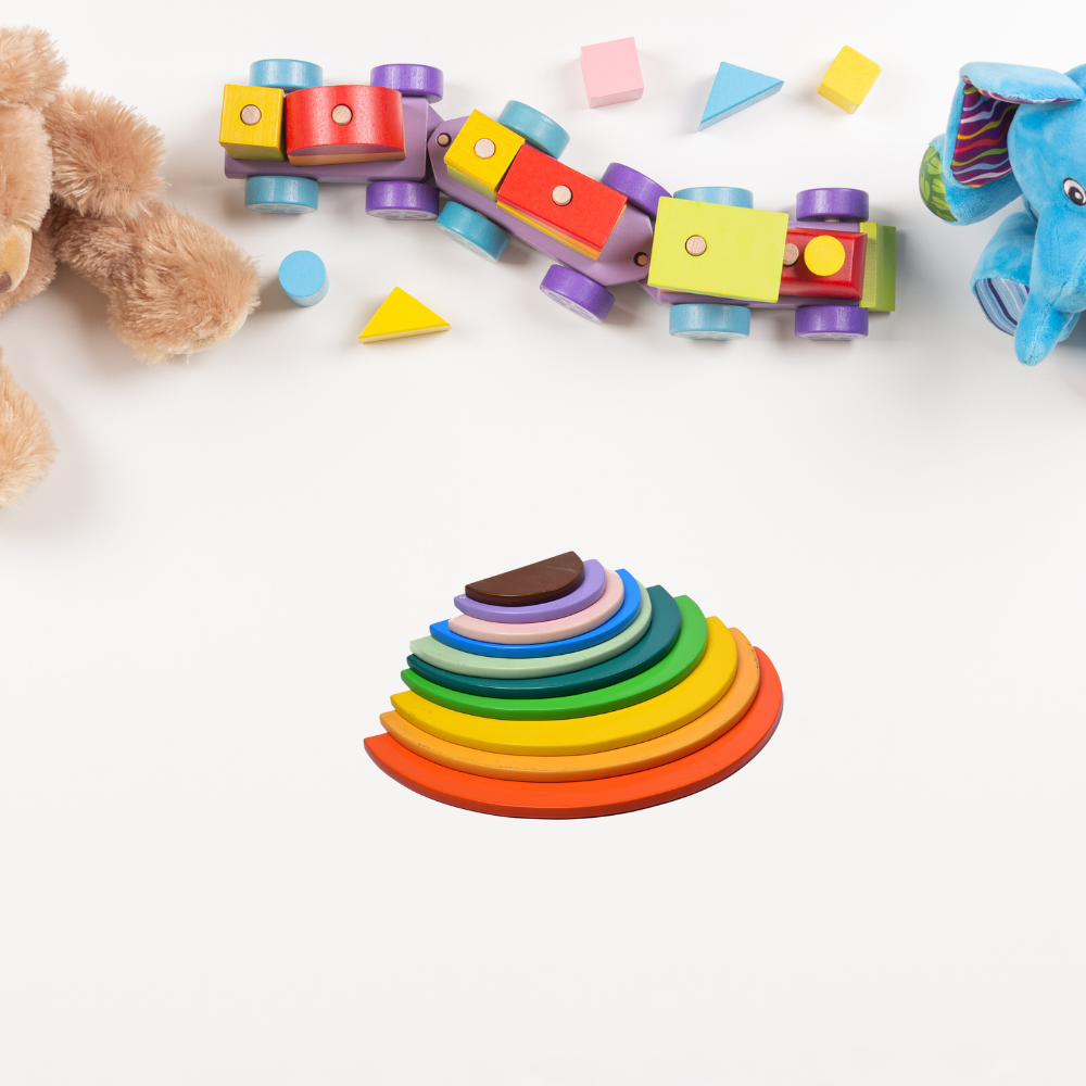 Bluebells Toys Half Circle Rainbow Stacker Learning Educational Fun Toy for Kids Montessori Preschool Activity - Image 5