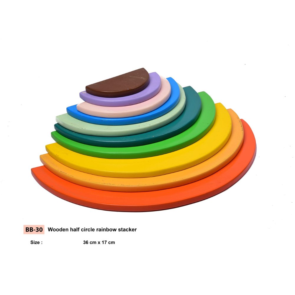 Bluebells Toys Half Circle Rainbow Stacker Learning Educational Fun Toy for Kids Montessori Preschool Activity - Image 6