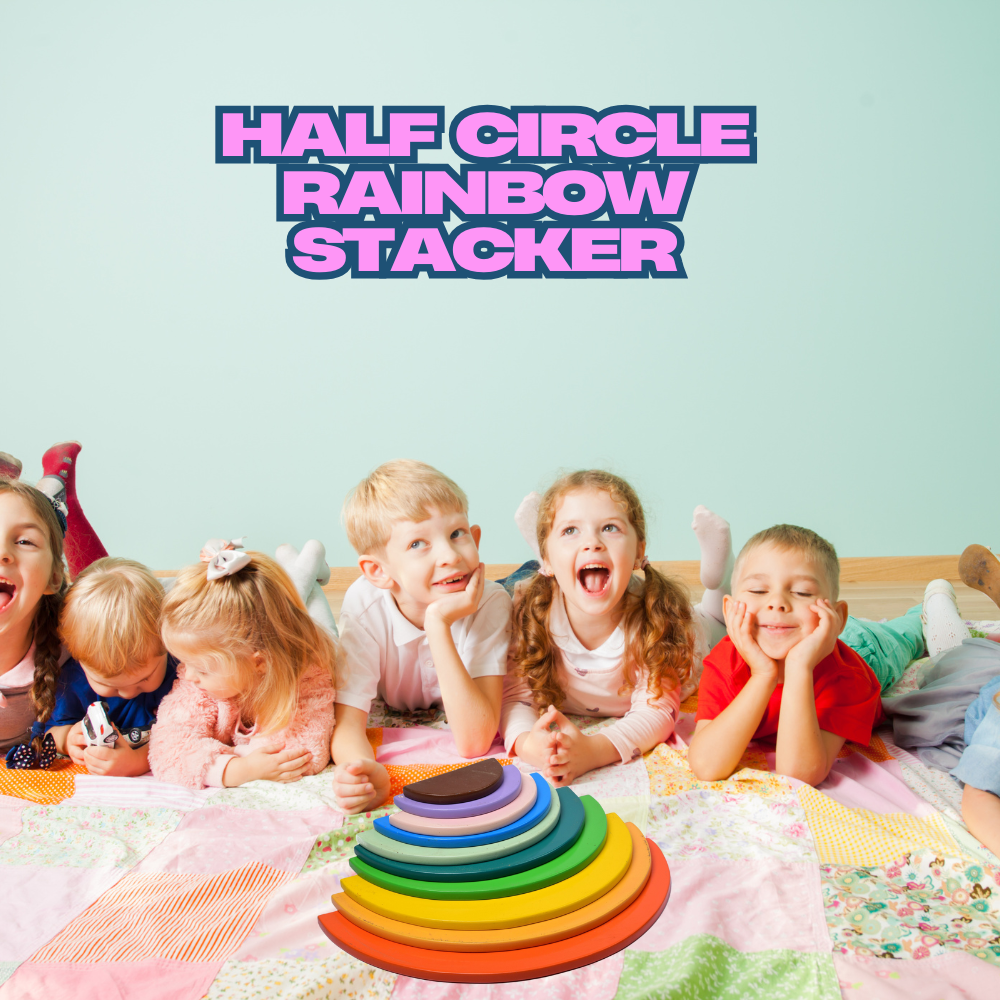 Bluebells Toys Half Circle Rainbow Stacker Learning Educational Fun Toy for Kids Montessori Preschool Activity - Image 2