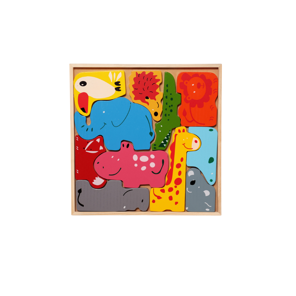 Bluebells Toys Whimsi Animal Design Learning Educational Fun Toy Wooden Blocks Puzzle for Kids - Image 6