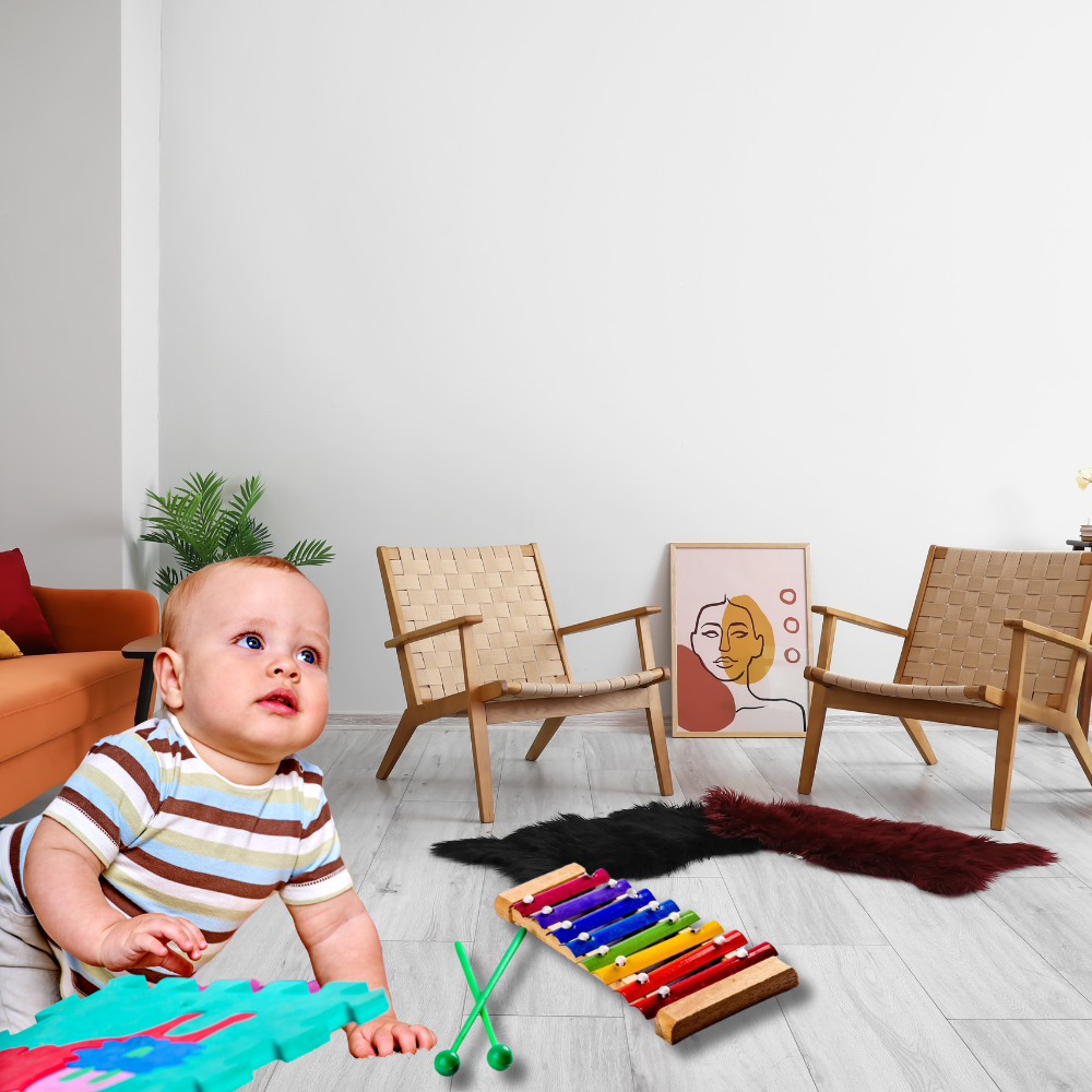 Bluebells Toys Ylotunes Musical Creative Wooden Instruments 8 Notes Xylophone for Kids MDF Wood & Non Toxic
