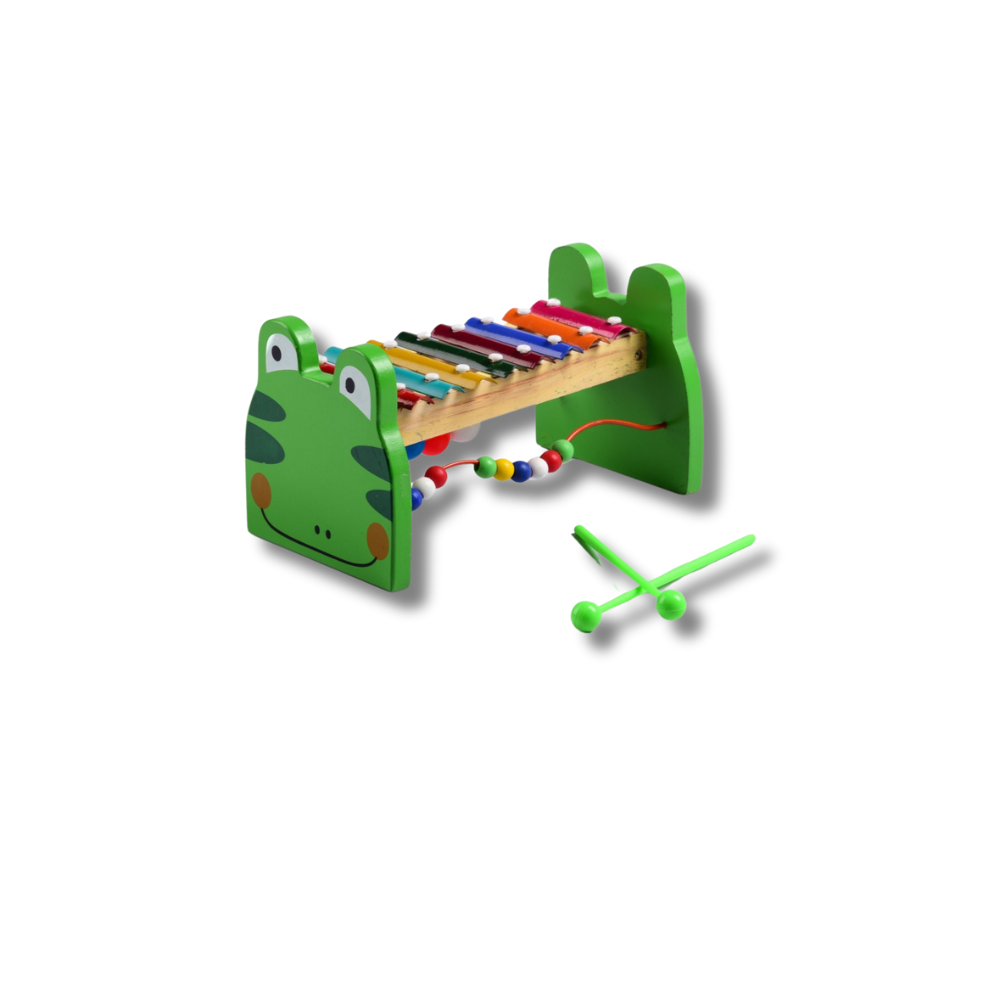 Bluebells Toys Hythm Frog Design Musical Creative Xylophone Non-Toxic Montessori Music Learning Instrument Toy for Kids - Image 5