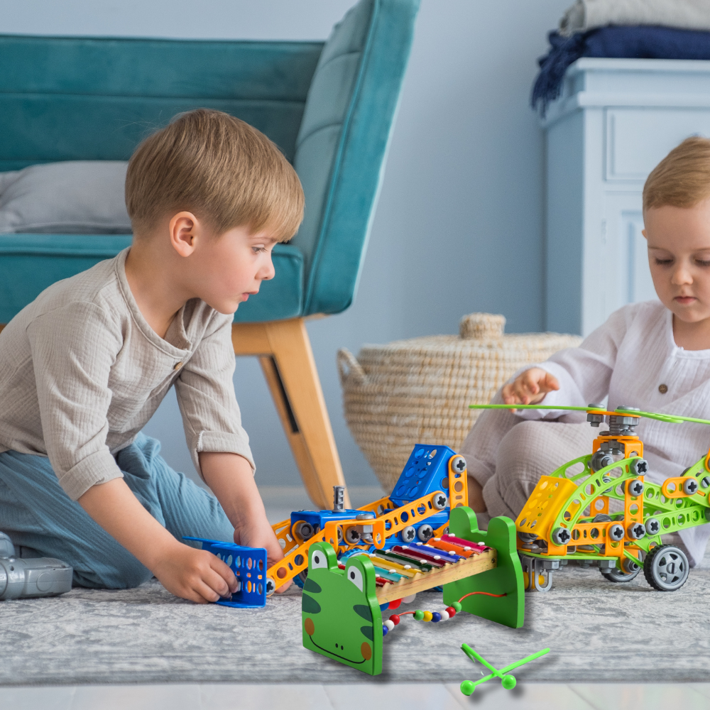 Bluebells Toys Hythm Frog Design Musical Creative Xylophone Non-Toxic Montessori Music Learning Instrument Toy for Kids - Image 4