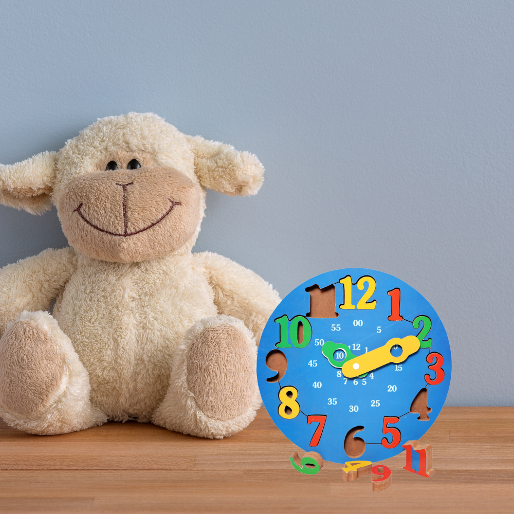 Bluebells Toys Uxztro Round Shape Mathletics Learning Educational Puzzle Clock Toy MDF Wood & Non-Toxic For Kids - Image 4