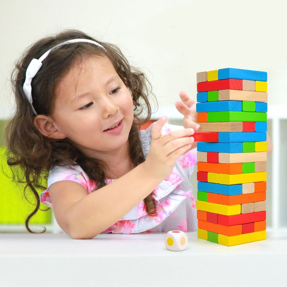 Bluebells Toys Wooden Coloured Sticks Educational Non-Toxic Toy for Toddlers & Preschoolers