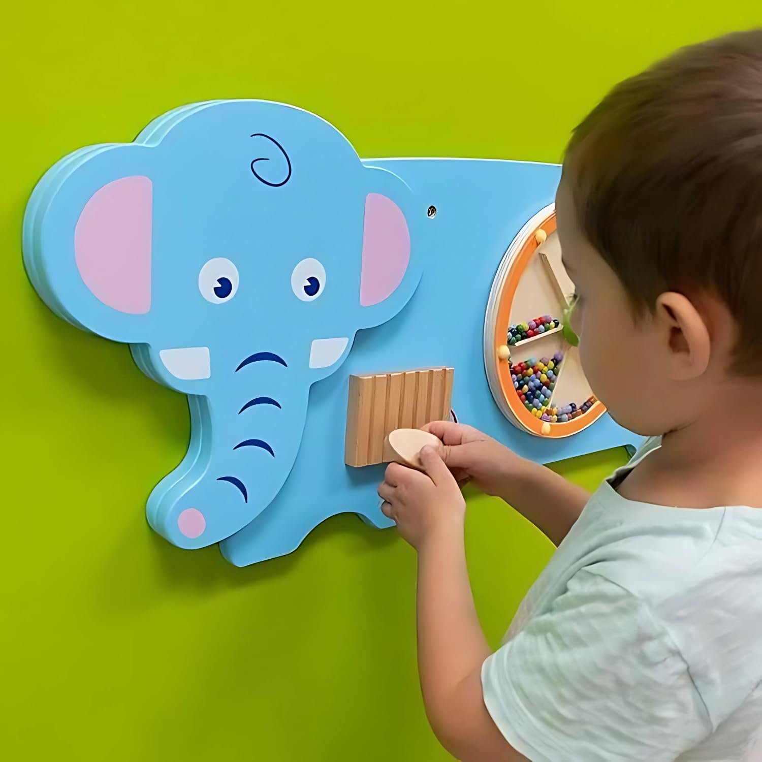Bluebells Toys Elephant Design Wall Mounted Activity Toy - Image 2