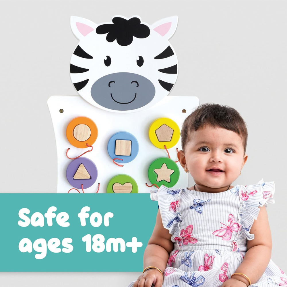 Spark & Wow Zebra Play Board and Activity Centre Wall Mounted Toy - Image 6