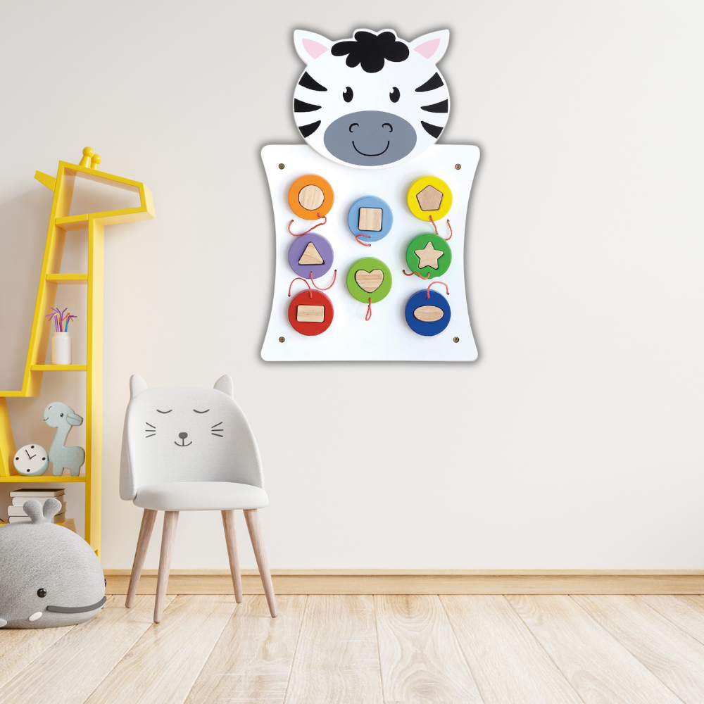 Spark & Wow Zebra Play Board and Activity Centre Wall Mounted Toy - Image 4