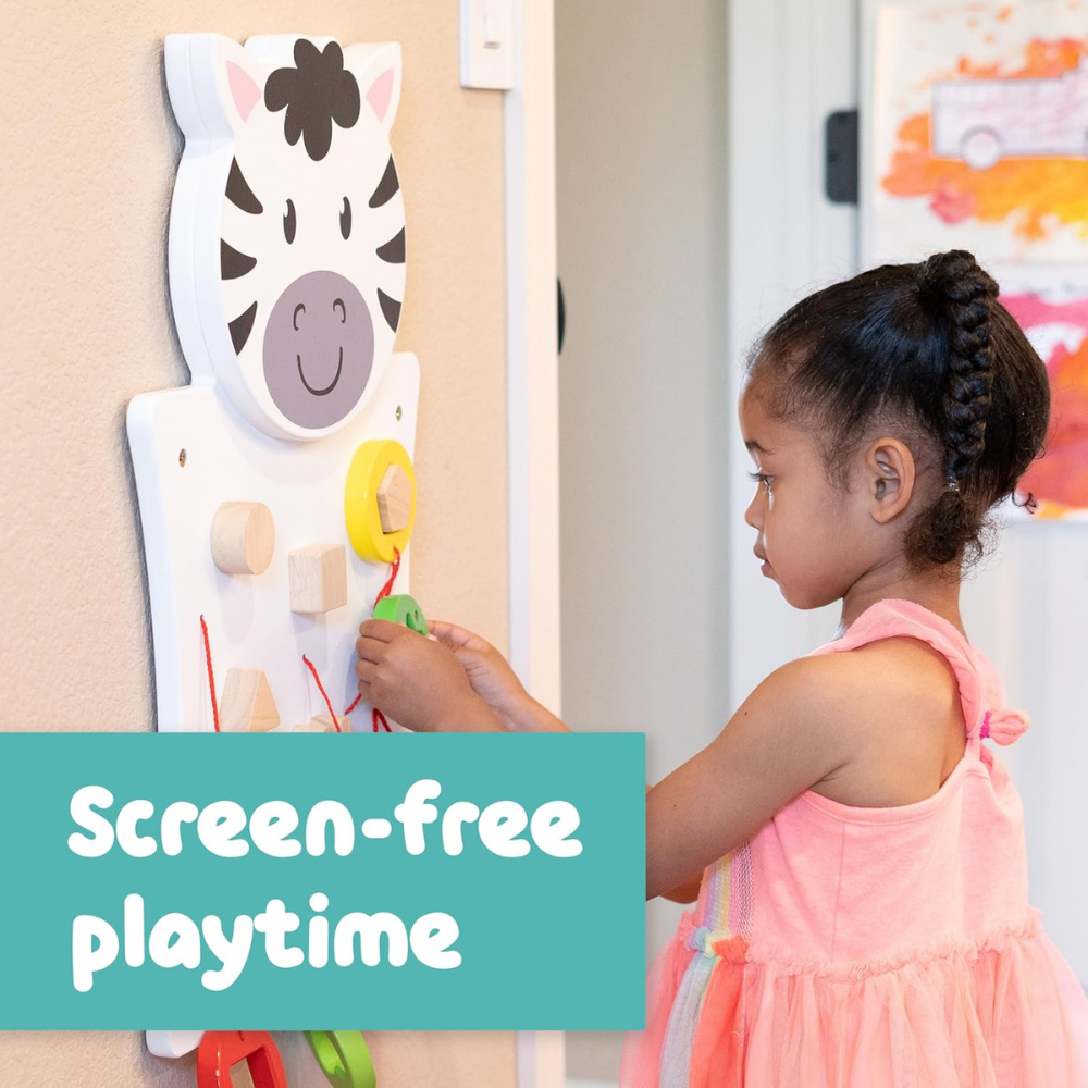 Spark & Wow Zebra Play Board and Activity Centre Wall Mounted Toy - Image 7