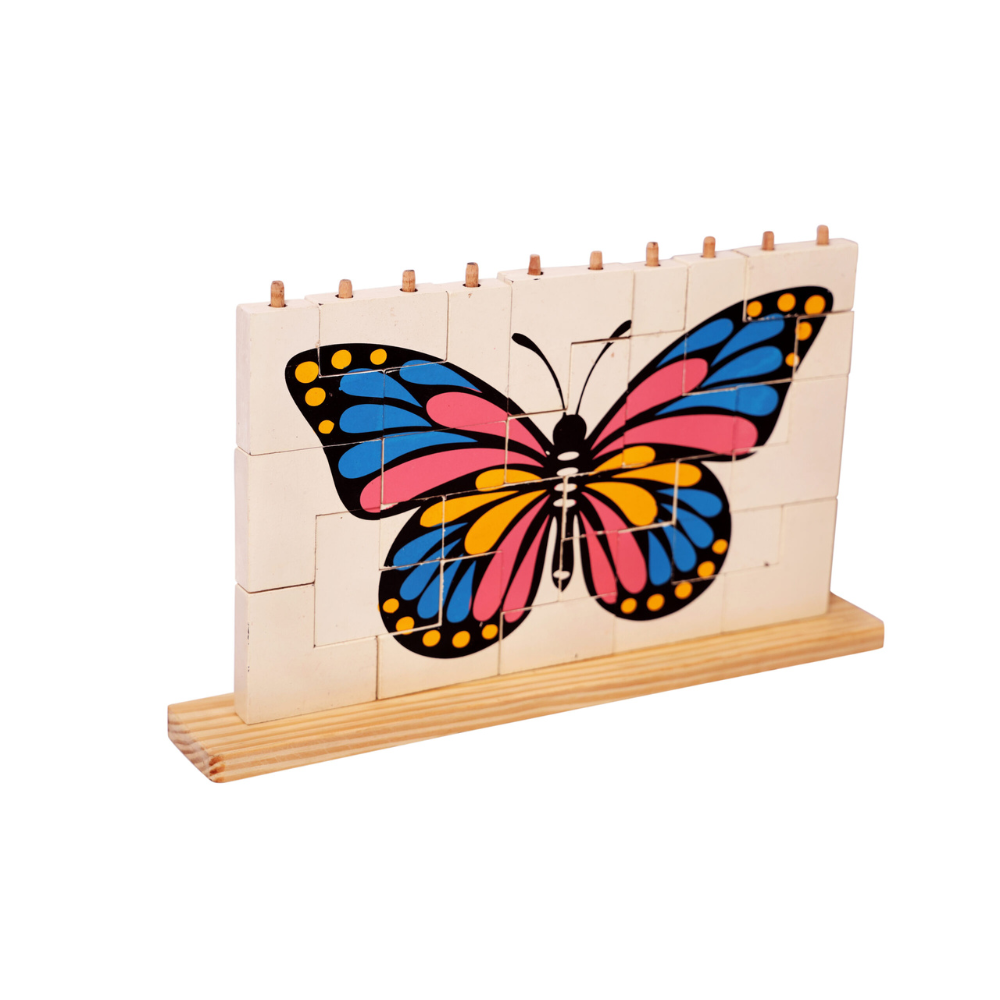 Bluebells Toys Cow & Butterfly Tetris Double Side Educational Puzzle Toys for Toddlers Kids - Image 3