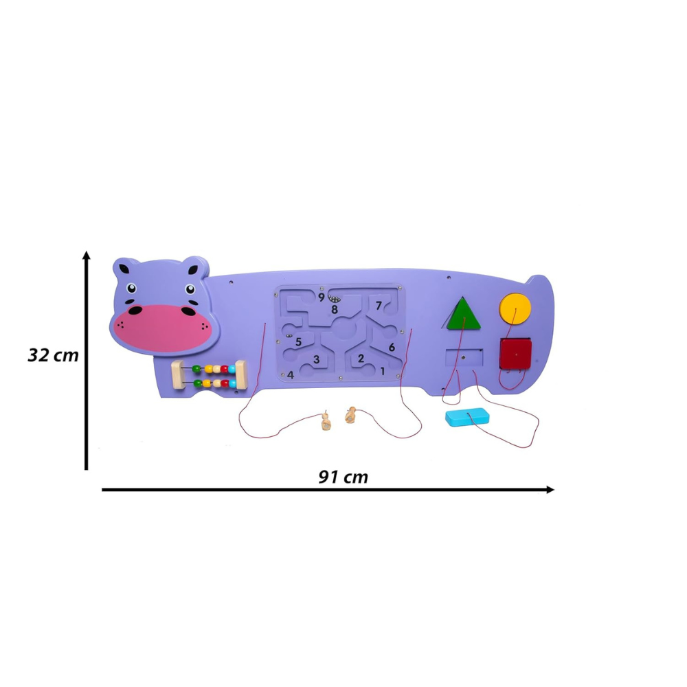 Bluebells Toys Hippo Design Wall Toy Wooden Toy for Kids - Image 7