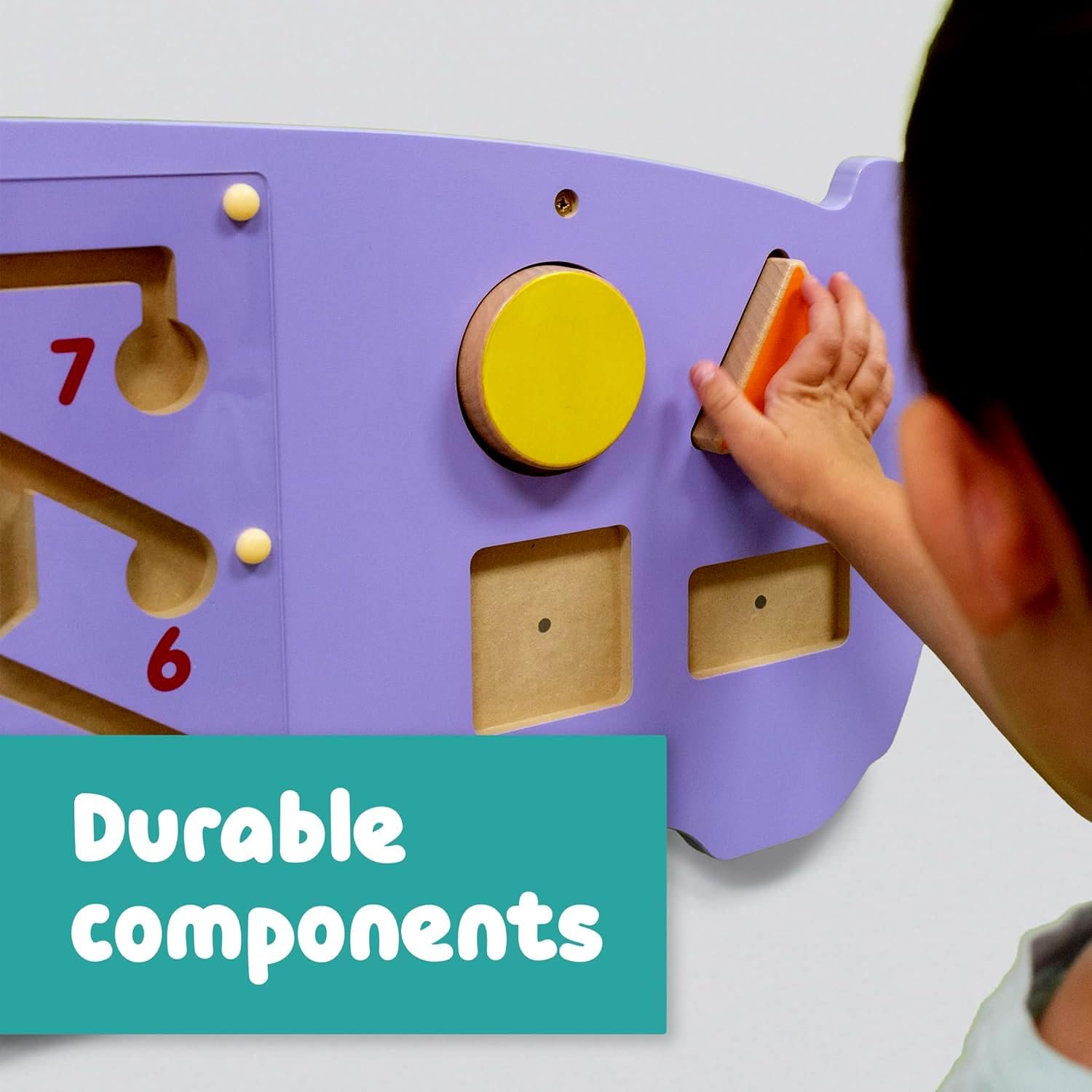Bluebells Toys Hippo Design Wall Toy Wooden Toy for Kids - Image 5