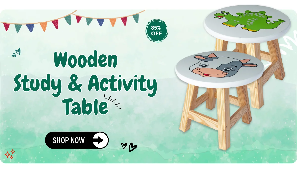 Wooden Study & Activity Stool Table