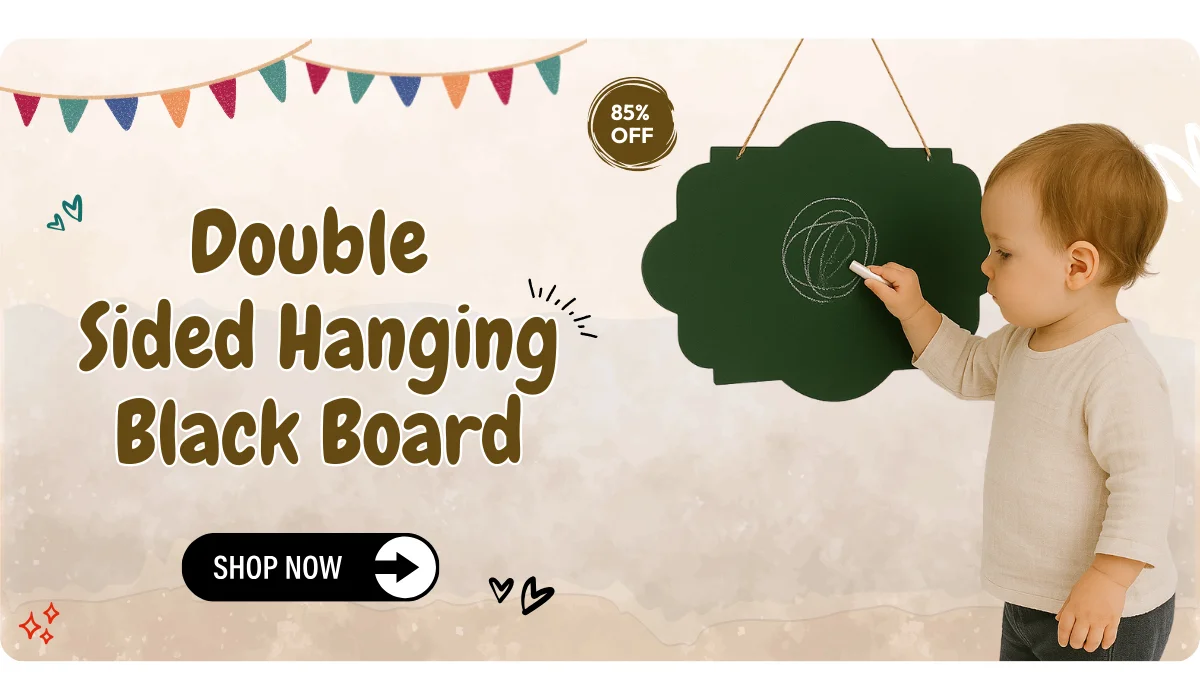 Double sided hanging black board