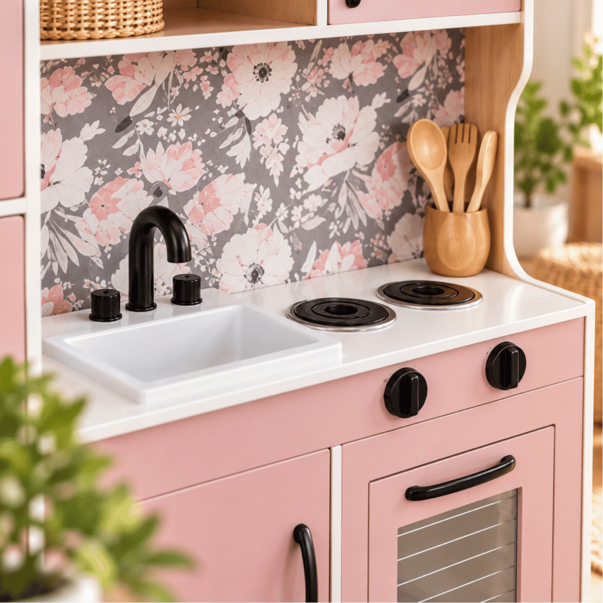 Blush Kitchen Kitchen Play Set for Kids - Image 3