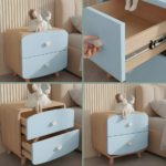 Decorative Charm Bedside Table with 2 Drawers Kids Furniture (Set OF 2) - Image 4