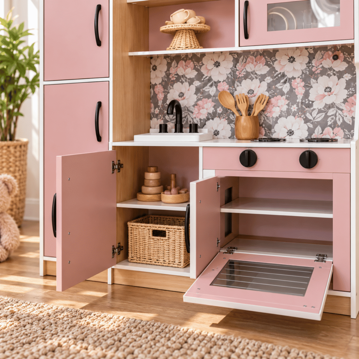 Blush Kitchen Kitchen Play Set for Kids - Image 4
