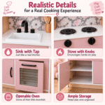 Blush Kitchen Kitchen Play Set for Kids - Image 2