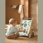 Wooden Toy Walking & Learning Push Along Activity Baby Walker - Image 2