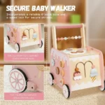 Baby Walker Toy First Steps Trolley Baby Walker Push Along Activity for Kids - Image 3