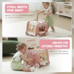 Baby Walker Toy First Steps Trolley Baby Walker Push Along Activity for Kids - Image 4