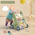 Wooden Walking Push Along Activity Baby Walker for Kids - Image 4