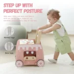 Baby Walker Toy First Steps Trolley Baby Walker Push Along Activity for Kids - Image 2
