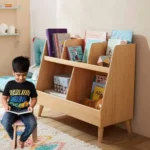 Stylish Bookshelf Open Bookcase, for Baby Books Space-Saving Storage - Image 3