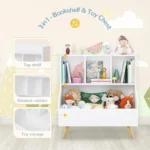 3-Tier Bookshelf Open Bookcase, for Baby Books Organizer - Image 4