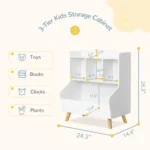 3-Tier Bookshelf Open Bookcase, for Baby Books Organizer - Image 5