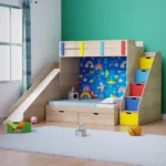Space-Saving Elegant Bunk Bed for Kids with Ladder