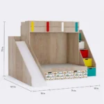 Space-Saving Elegant Bunk Bed for Kids with Ladder - Image 2