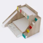 Space-Saving Elegant Bunk Bed for Kids with Ladder - Image 3