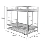 Embark on Nightly Ladder Bunk Bed for Kids with Wheels - Image 4
