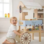 Multifunctional Children's Store Van Ice Cream Cart Trolley Baby Walker for Toddlers