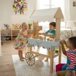 Multifunctional Children's Store Van Ice Cream Cart Trolley Baby Walker for Toddlers - Image 5