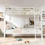 Elegant Modern Handmade Twin-Size Bunk Bed for Kids - Image 2