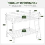 Elegant Modern Handmade Twin-Size Bunk Bed for Kids - Image 4