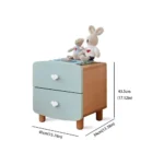 Decorative Charm Bedside Table with 2 Drawers Kids Furniture (Set OF 2) - Image 4