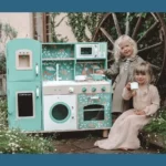 Elegant Vintage Kitchen Play Set for Kids Pretend Play Wooden Cooking Toy - Image 3