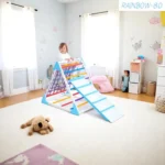 Rainbow Design Triangle Pikler Climbing Play Structure