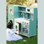 Elegant Vintage Kitchen Play Set for Kids Pretend Play Wooden Cooking Toy - Image 4