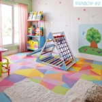 Rainbow Design Triangle Pikler Climbing Play Structure - Image 2