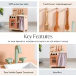 Wooden Kitchen Play Set With Utensils - Image 3
