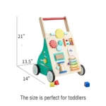 Walking & Learning Push Along Activity Baby Walker Montessori Wooden Toy - Image 5
