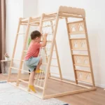 Kitty Triangle Sports Climbing Wooden Montessori Play Structure - Image 2