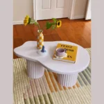 Charming Coffee Table Child-Safe & Durable for Kids (White) - Image 2