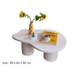 Charming Coffee Table Child-Safe & Durable for Kids (White) - Image 4